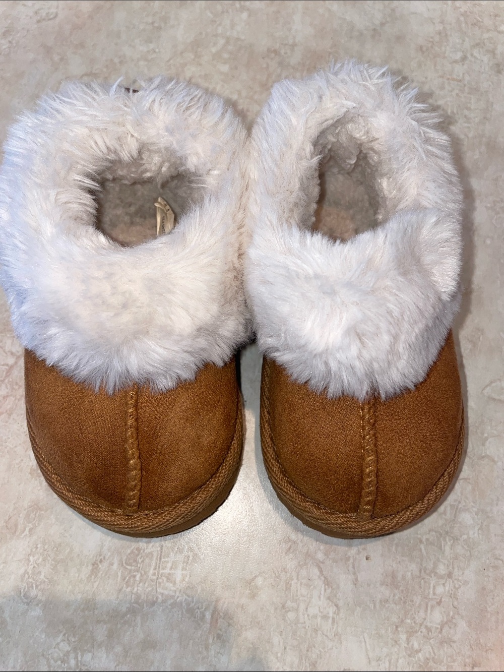 Pink Slip-On Clogs with Brown Faux-Fur Lined Slippers - Picture 2 of 5